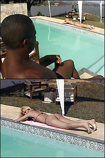 TS Gets Interracial Anal Fuck Outdoors