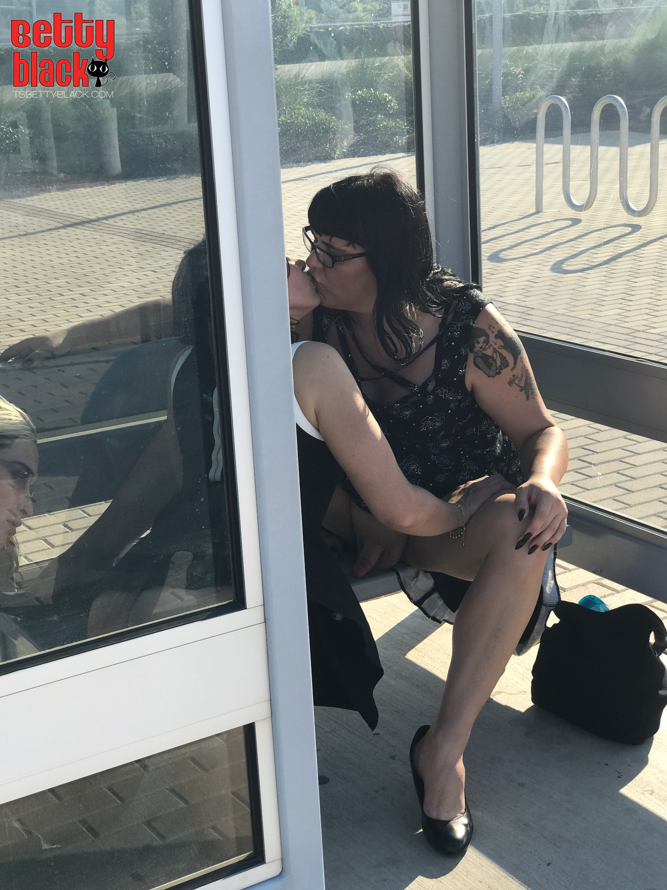 Bus stop threesome shemale pics