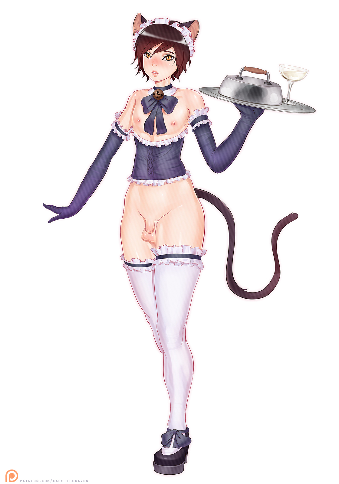 Sexy trap hentai maid