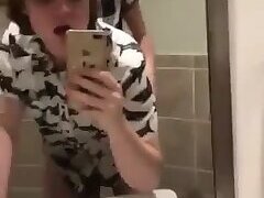 A faggot and a tranny have intercourse in public toilet | Tranny Update