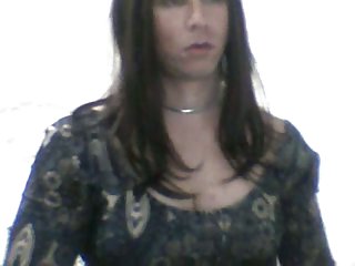 Brunette Crossdresser In Webcam Solo