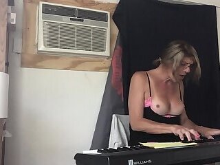 TS Traci Ann Topless piano what a day for a daydream