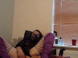 Masked Eryka double dildo all in