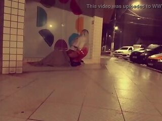 Homeless guy fuck crossdresser in the street