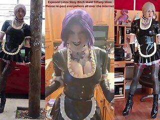 Goth Princess Whore Tiffany Minx - Pathetic Latex Sissy Maid Begs for Attention
