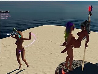 Threesome sex in lesbian family