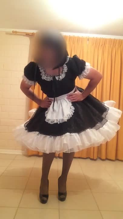 Maid Blonde Curly Sissy