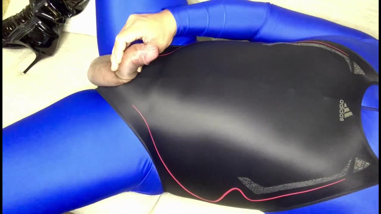 Black Adidas Swimsuit Outfit Cum Cumshot