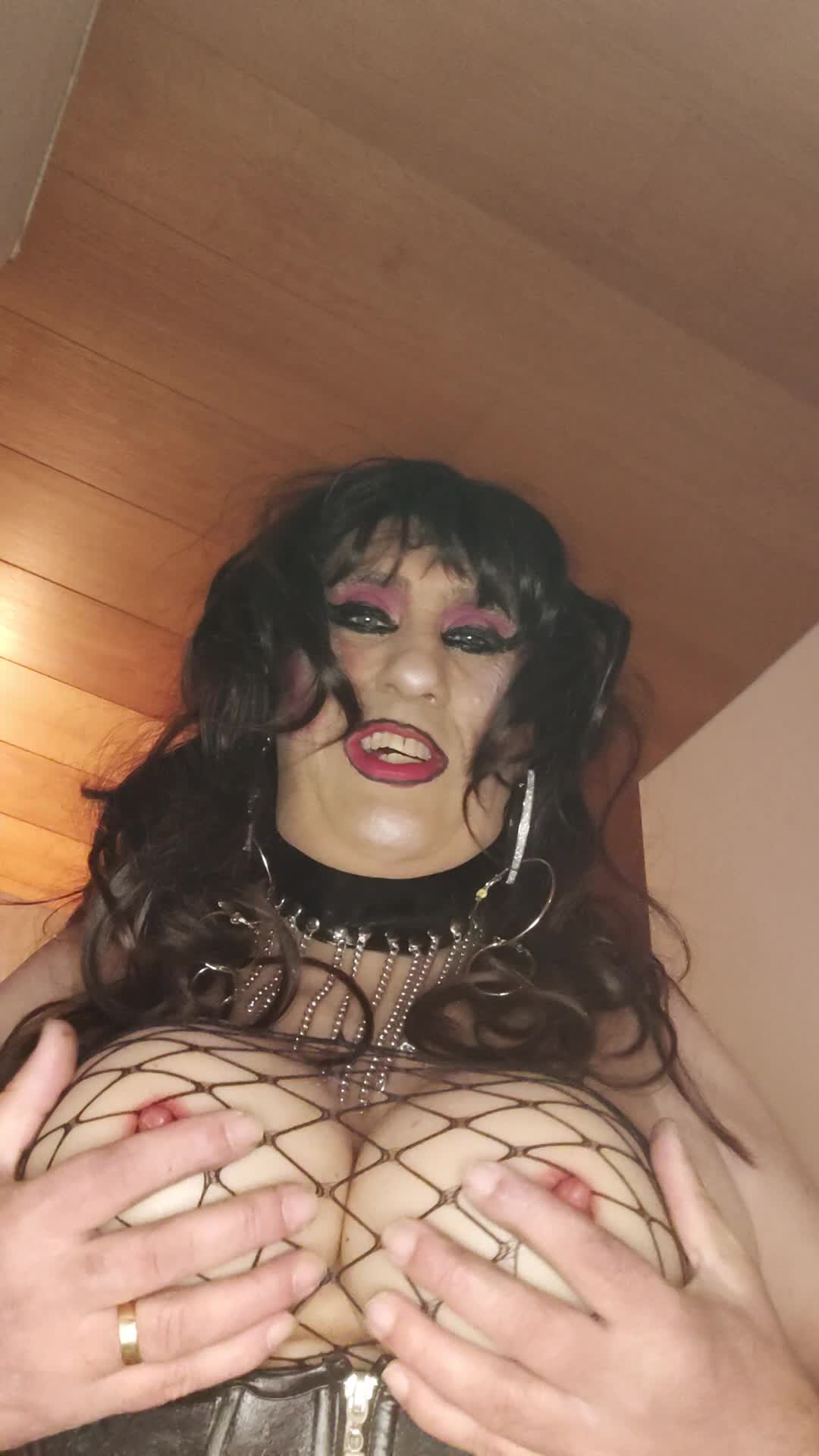 Big Tits and heavy makeup